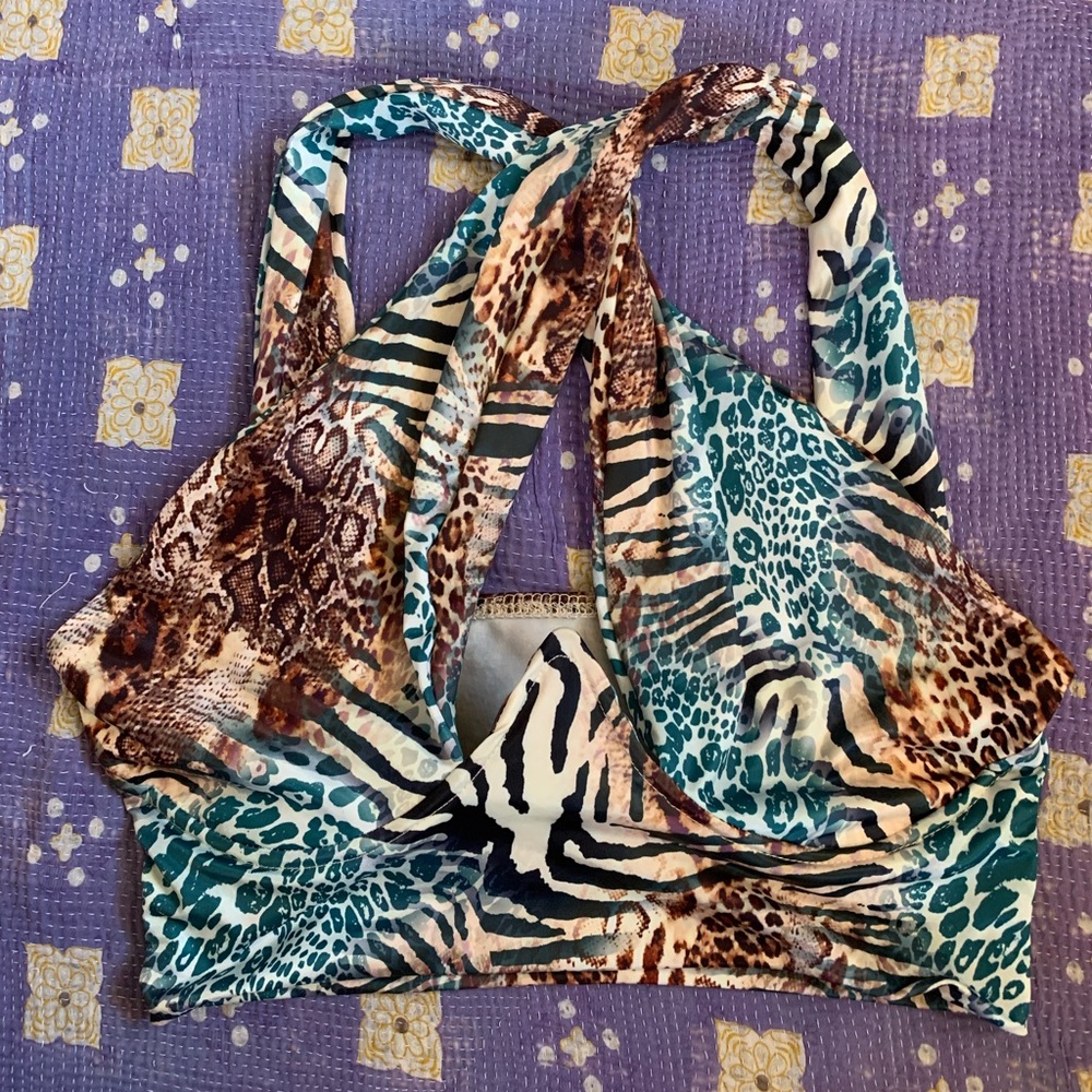 Animal print shein top